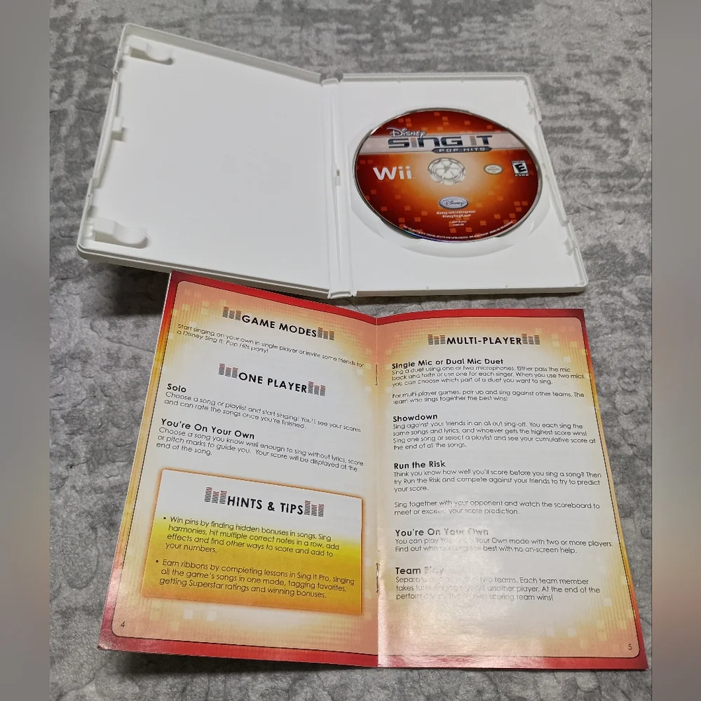 Vintage Nintendo Disney Sing it Wii Video Game